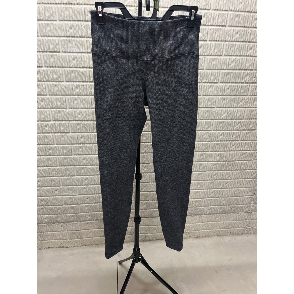 Old Navy Active Womens Gray Herringbone High Waisted Athletic Leggings Size M